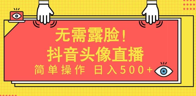 无需露脸，Ai头像直播项目，简单操作日入500+【揭秘】-简创项目网