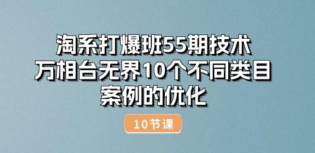 淘系打爆班55期技术：万相台无界10个不同类目案例的优化(10节)-简创项目网