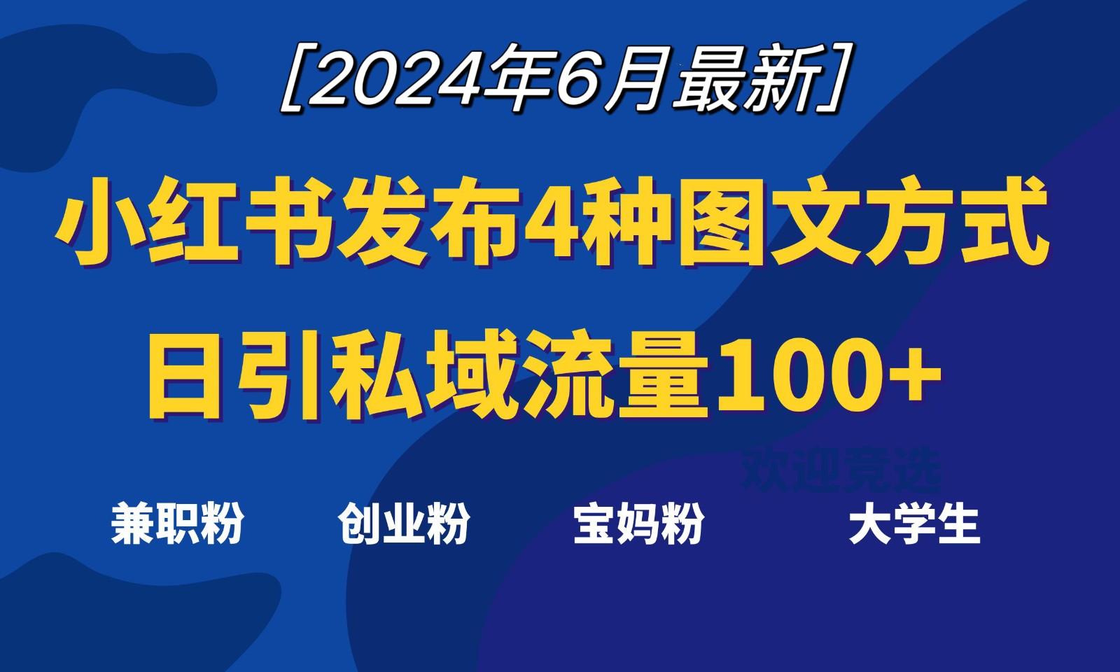 小红书发布这4种图文，就能日引私域流量100+-简创项目网