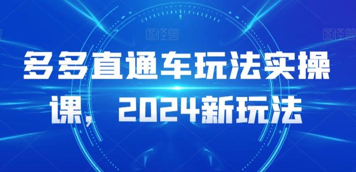 多多直通车玩法实操课，2024新玩法-简创项目网