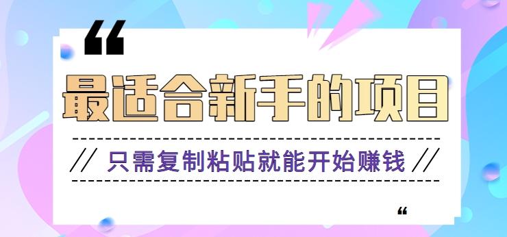 2024最适合新手操作的项目，新手小白只需复制粘贴就能开始赚钱【视频教程+软件】-简创项目网