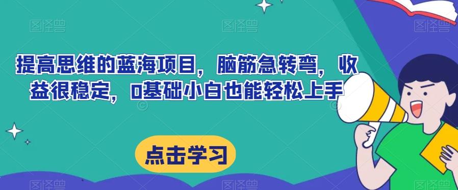 提高思维的蓝海项目，脑筋急转弯，收益很稳定，0基础小白也能轻松上手-简创项目网