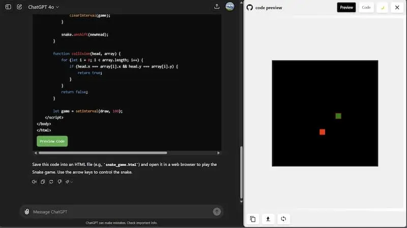ChatGPT Code Preview｜AI编程预览工具-简创项目网