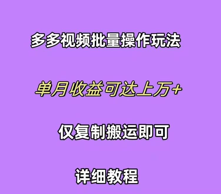 (10029期)拼多多视频带货快速过爆款选品教程 每天轻轻松松赚取三位数佣金 小白必…-简创项目网