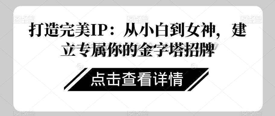 打造完美IP：从小白到女神，建立专属你的金字塔招牌-简创项目网