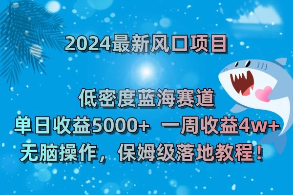 (8545期)2024最新风口项目 低密度蓝海赛道，日收益5000+周收益4w+ 无脑操作，保…-简创项目网