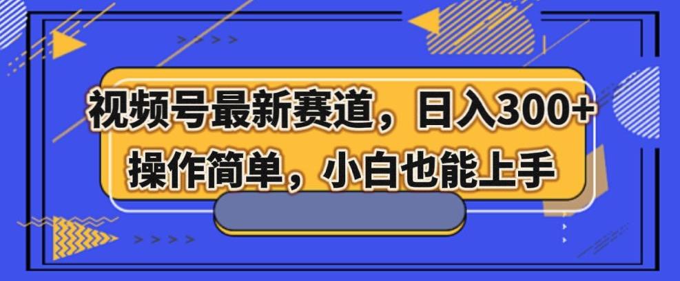 视频号最新赛道，日入300+，新手小白轻松掌握-简创项目网