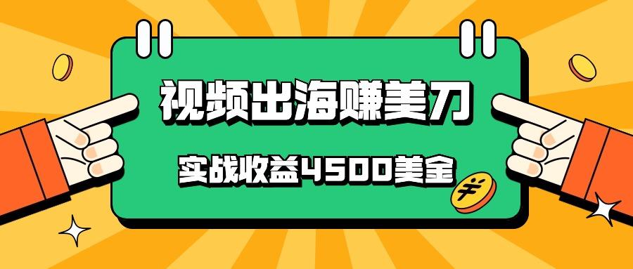 国内爆款视频出海赚美刀，实战收益4500美金，批量无脑搬运，无需经验直接上手-简创项目网