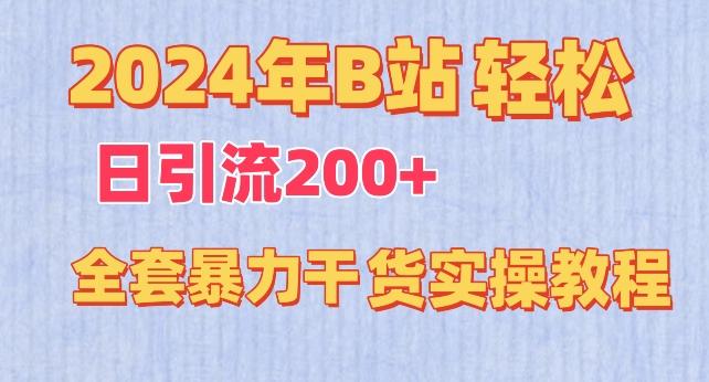 2024年B站轻松日引流200+的全套暴力干货实操教程【揭秘】-简创项目网