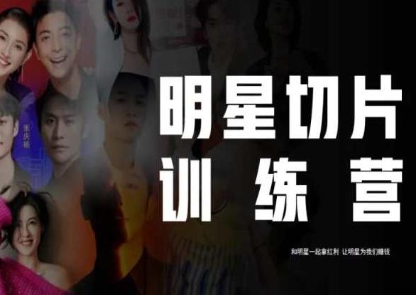 王子·明星切片线上训练营（2023），和明星一起拿红利，让明星为我们赚钱-简创项目网