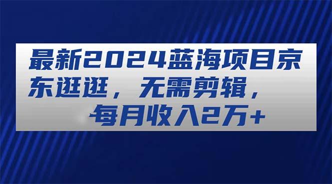 最新2024蓝海项目京东逛逛，无需剪辑，每月收入2万+-简创项目网