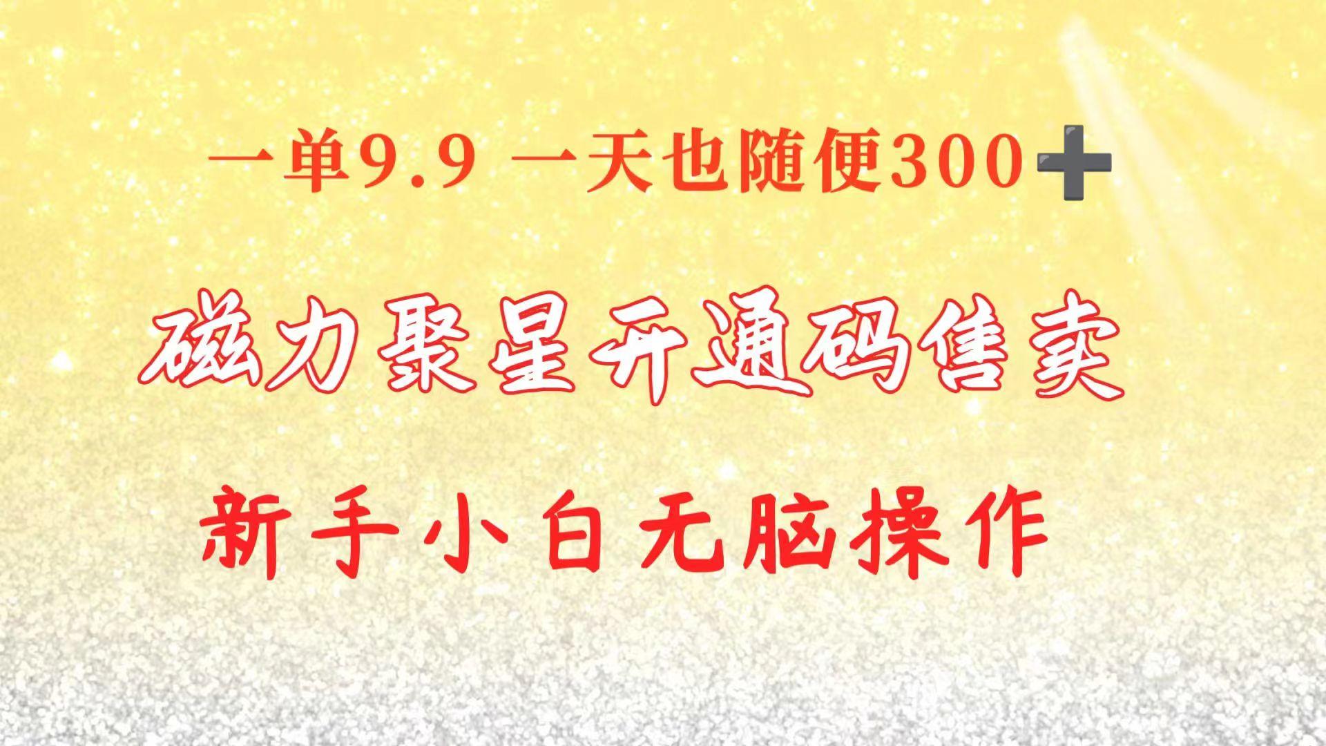 快手磁力聚星码信息差 售卖  一单卖9.9  一天也轻松300+ 新手小白无脑操作-简创项目网