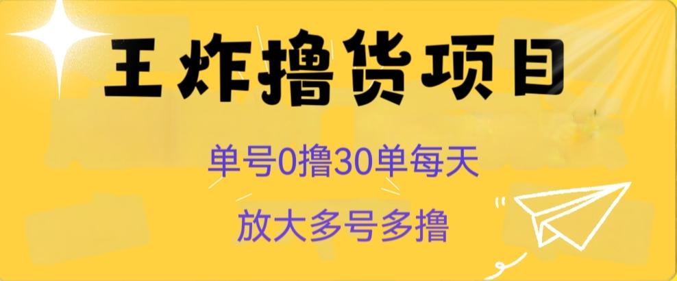 王炸撸货项目，单号0撸30单每天，多号多撸【揭秘】-简创项目网