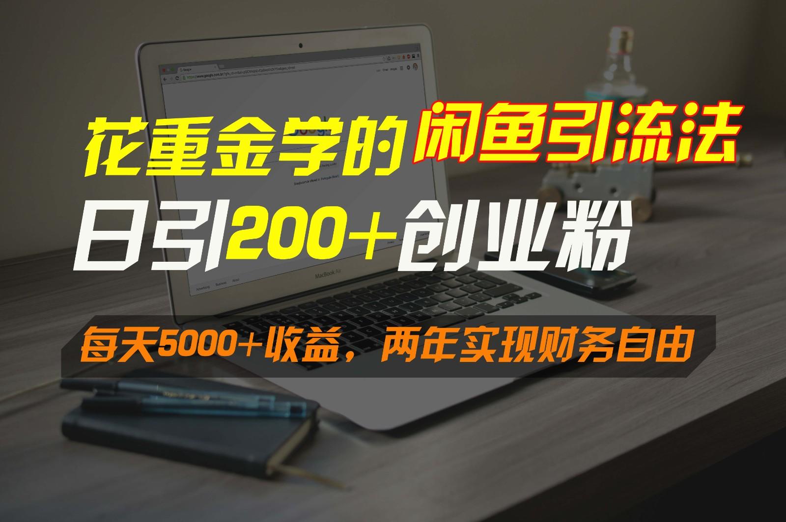 花重金学的闲鱼引流法，日引流300+创业粉，每天5000+收益，两年实现财务自由-简创项目网