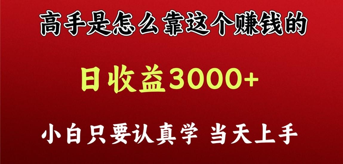 看高手是怎么赚钱的，一天收益至少3000+以上，小白当天上手-简创项目网
