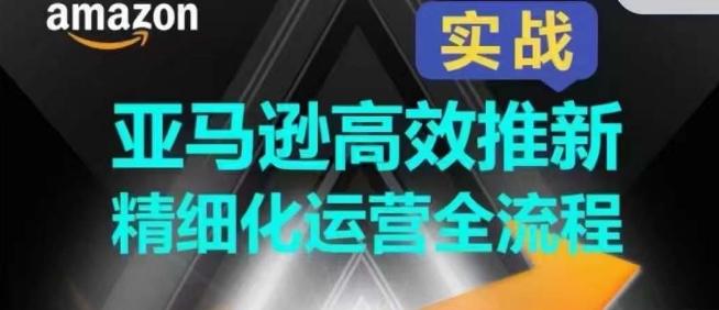 亚马逊高效推新精细化运营全流程，全方位、快速拉升产品排名和销量!-简创项目网
