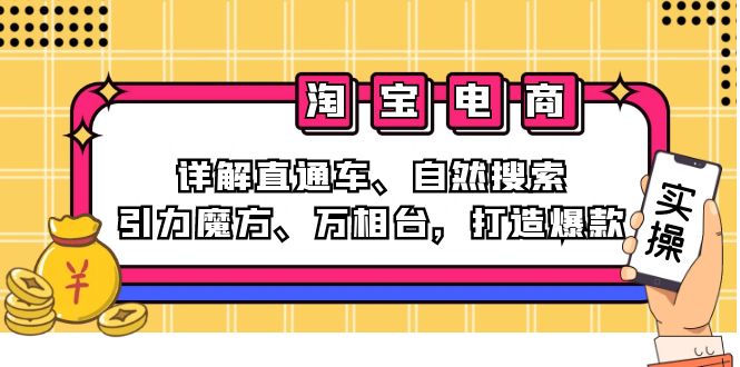2024淘宝电商课程：详解直通车、自然搜索、引力魔方、万相台，打造爆款-简创项目网
