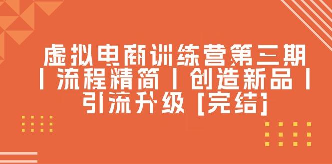 虚拟电商训练营第三期丨流程精简丨创造新品丨引流升级 [完结]-简创项目网