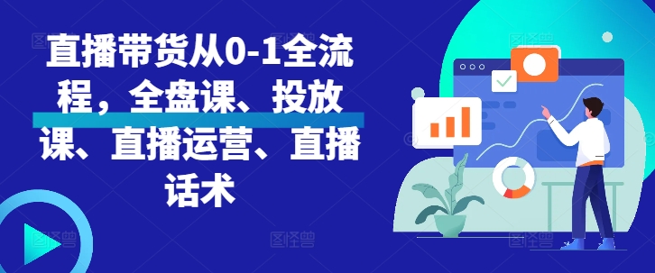 直播带货从0-1全流程，全盘课、投放课、直播运营、直播话术-简创项目网