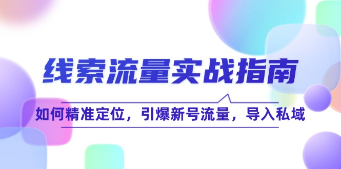 线 索 流 量-实战指南：如何精准定位，引爆新号流量，导入私域-简创项目网