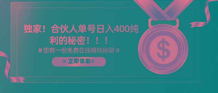 (10028期)合伙人广告撸金最新玩法，每天单号400纯利-简创项目网