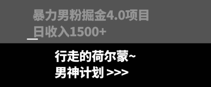 暴力男粉掘金4.0项目不违规不封号无脑复制单人操作日入1000+-简创项目网