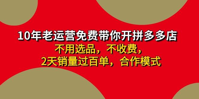 拼多多-合作开店日入4000+两天销量过百单，无学费、老运营教操作、小白…-简创项目网