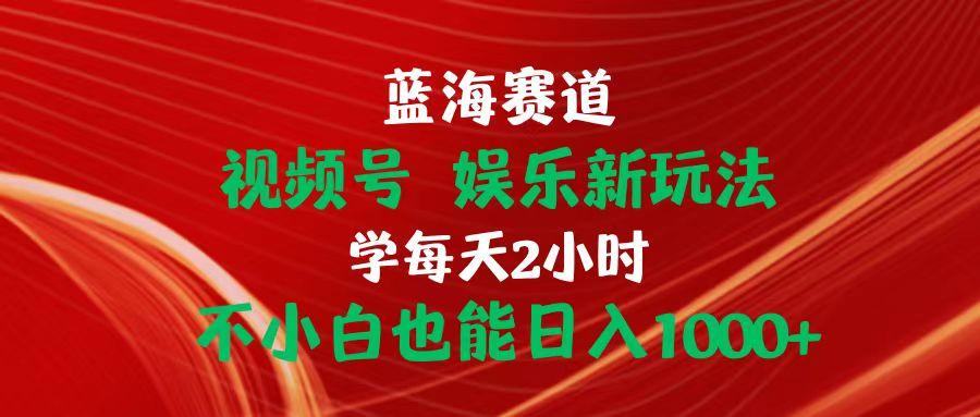 蓝海赛道视频号 娱乐新玩法每天2小时小白也能日入1000+-简创项目网