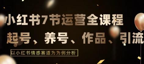 7节小红书运营实战全教程，结合最新情感赛道，打通小红书运营全流程【揭秘】-简创项目网