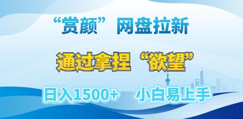 “赏颜”网盘拉新赛道，通过拿捏“欲望”日入1500+，小白易上手【揭秘】-简创项目网