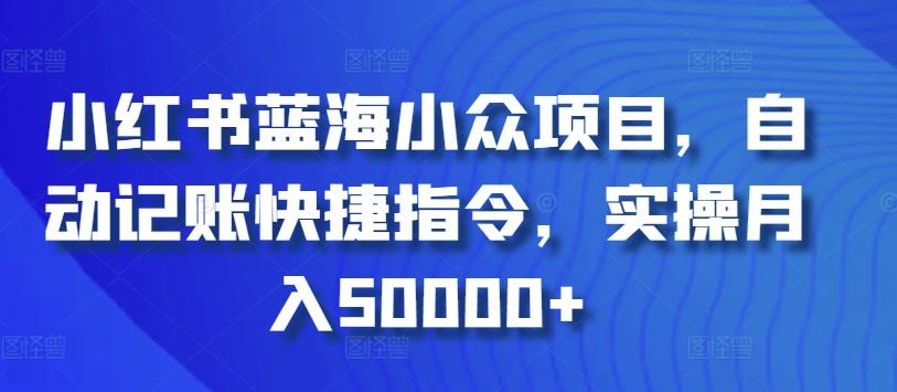 小红书蓝海小众项目，自动记账快捷指令，实操月入50000+【揭秘】-简创项目网