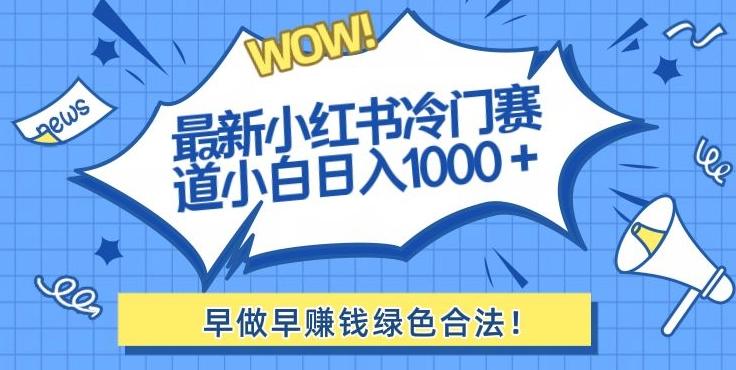 最新小红书冷门赛道日入1000+一部手机小白轻松-简创项目网