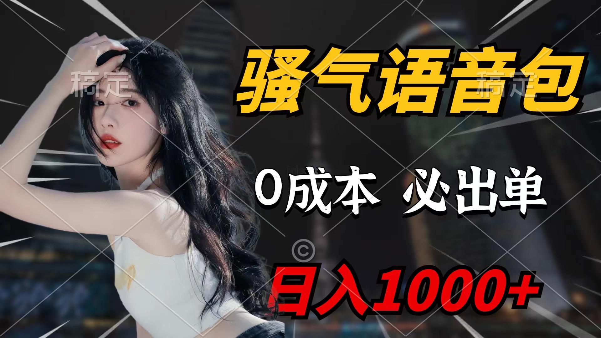 (9517期)骚气语音包，0成本一天1000+闭着眼也能出单-简创项目网