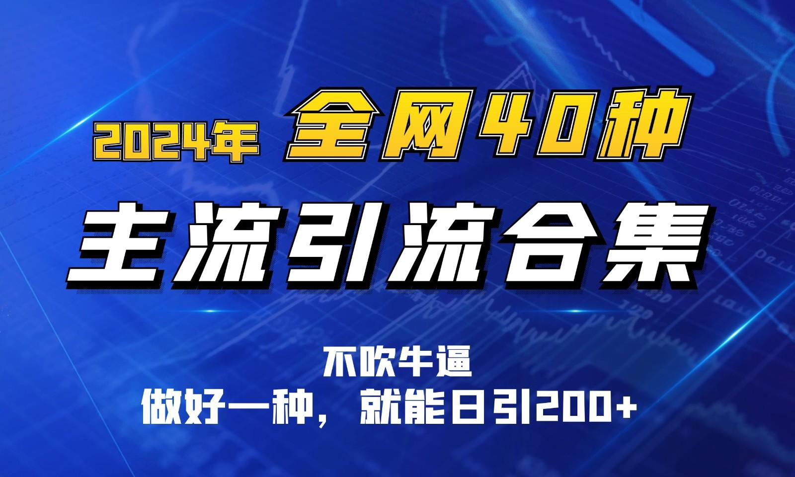2024年全网40种暴力引流合计，做好一样就能日引100+-简创项目网