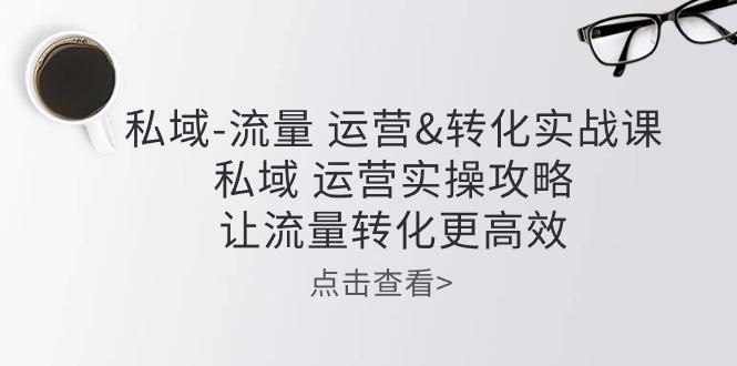 私域-流量 运营&转化实操课：私域 运营实操攻略 让流量转化更高效-简创项目网