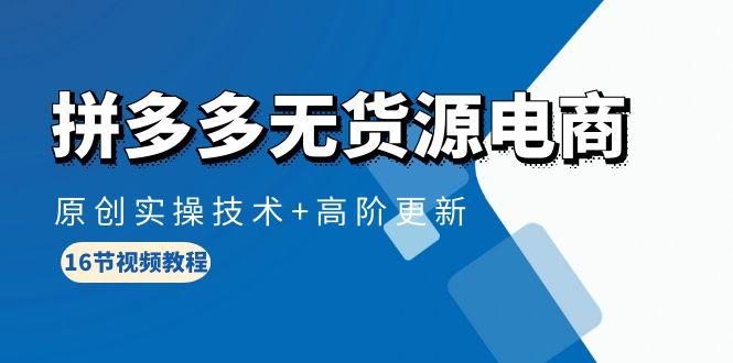 (10015期)拼多多无货源电商，原创实操技术+高阶更新(16节视频教程)-简创项目网