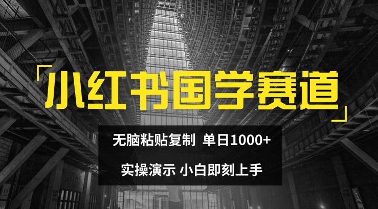 小红书国学赛道，无脑粘贴复制，单日1K，实操演示，小白即刻上手【揭秘】-简创项目网