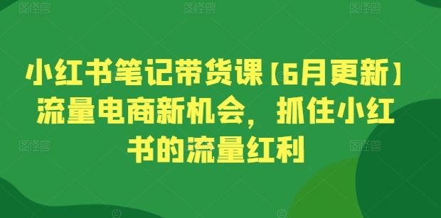 小红书笔记带货课【6月更新】流量电商新机会，抓住小红书的流量红利-简创项目网