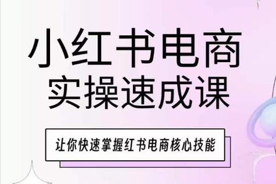 小红书电商实操速成课，让你快速掌握红书电商核心技能-简创项目网