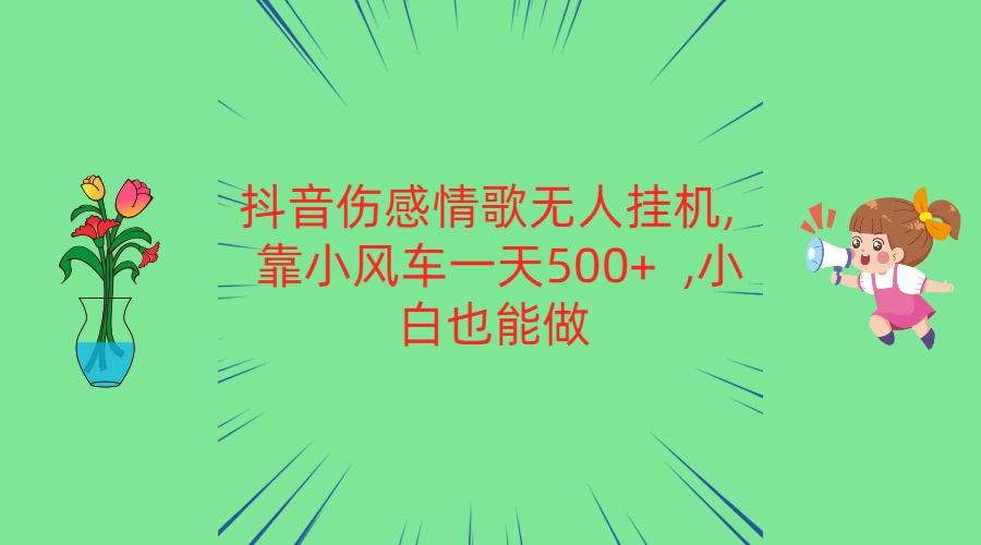 抖音伤感情歌无人挂机 靠小风车一天500+ 小白也能做-简创项目网