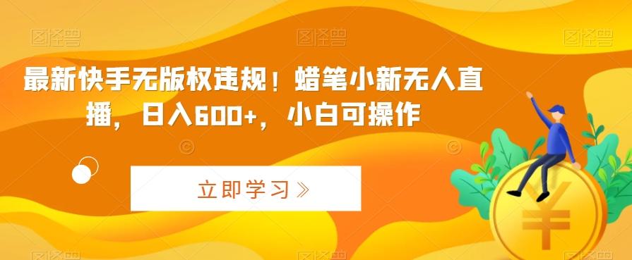最新快手无版权违规！蜡笔小新无人直播，日入600+，小白可操作【揭秘】-简创项目网