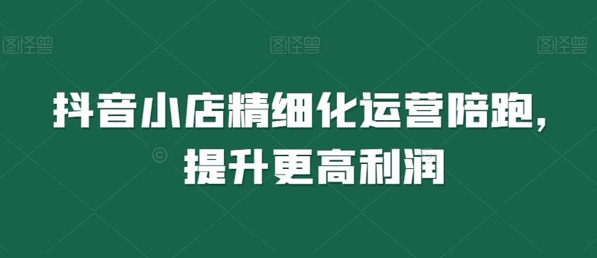 抖音小店精细化运营陪跑，提升更高利润-简创项目网