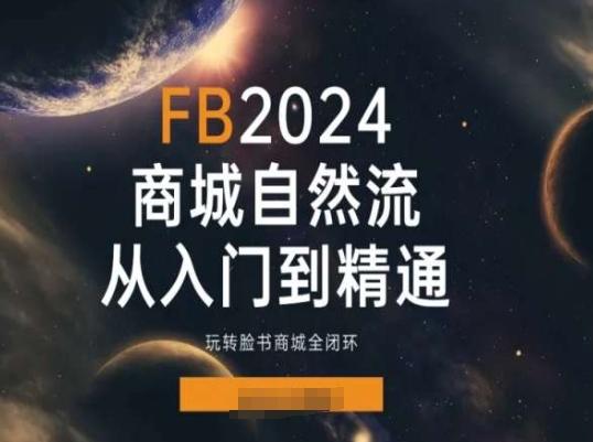 2024Faceboo商城自然流(从入门到精通)，玩转脸书商城全闭环-简创项目网