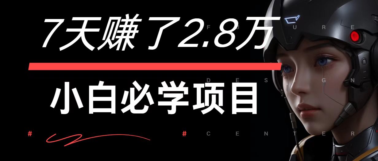 7天赚了2.8万！每单利润最少500+，轻松月入7万+小白有手就行-简创项目网