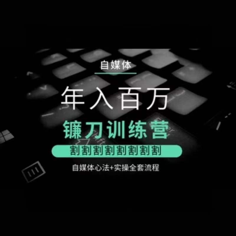 自媒体年入百万镰刀训练营，割割割割割割割割，自媒体心法+实操全套流程-简创项目网