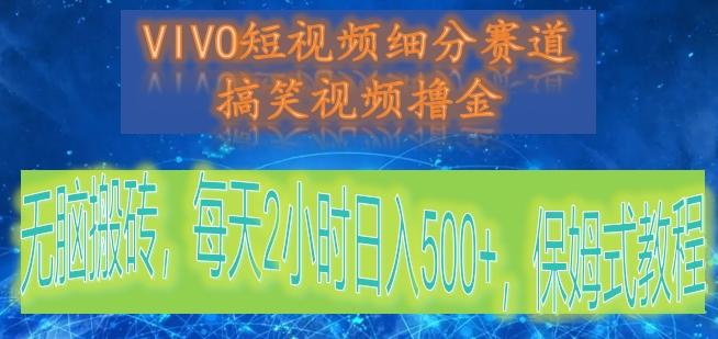 VIVO短视频细分赛道，搞笑视频撸金，无脑搬砖，每天2小时日入500+，保姆式教程-简创项目网