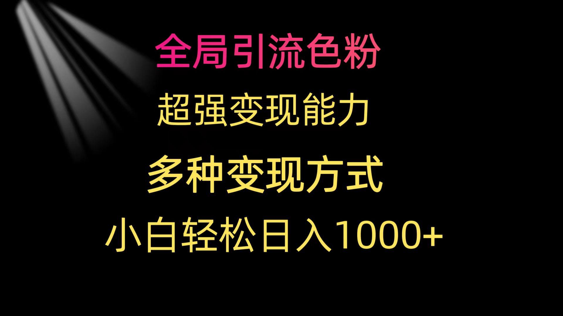 (9680期)全局引流色粉 超强变现能力 多种变现方式 小白轻松日入1000+-简创项目网