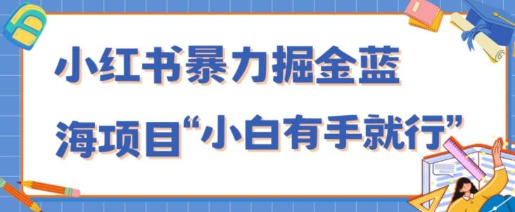 小红书暴力掘金蓝海项目，轻松日入1000+、小白有手就行（附新引流方法，不违规）-简创项目网