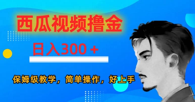 西瓜视频撸金日入300，保姆级教学，简单操作，好上手-简创项目网