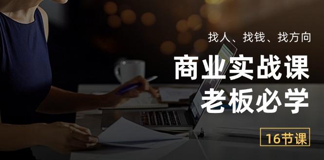 商业实战课【老板必学】：找人、找钱、找方向(16节课-简创项目网
